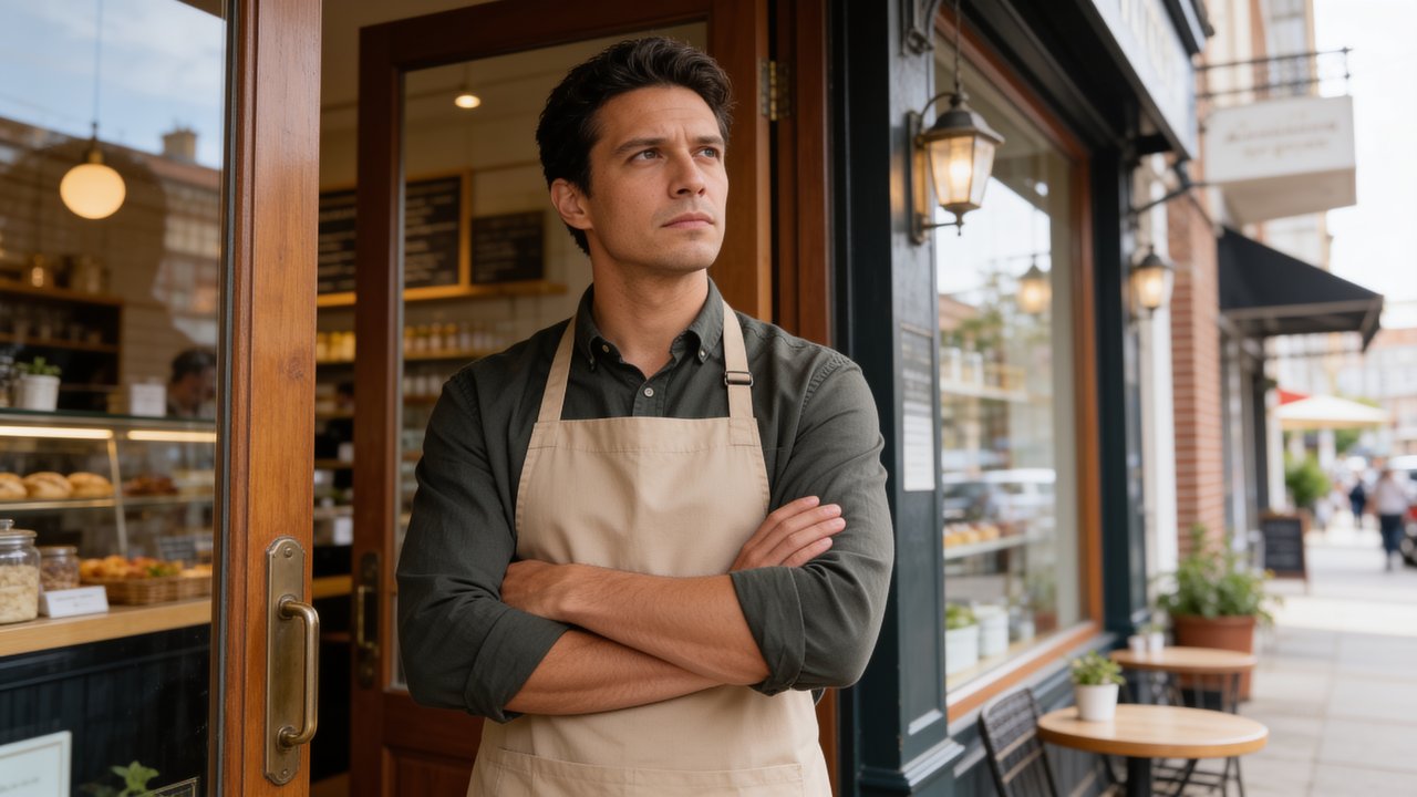 Business owner spotting warning signs while reviewing a questionable business funding offer